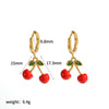 Women's Fruit Stainless Steel Jewelry Set With Electroplated Pendant Necklace And Earrings