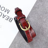 Women's Genuine Leather Belt With Crocodile Embellishments For Jeans And Westernfitted Dresses