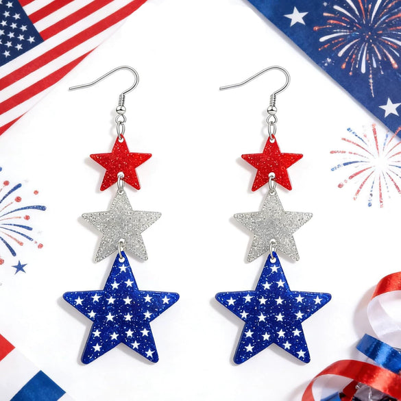 Women's Geometric Acrylic Earrings With Copper Needle Electroplated Fashion High End Stylish Versatile Statement Jewelry