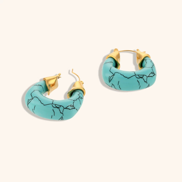Women's Geometric Acrylic Earrings With Stainless Steel Construction And Electroplated Finish Simple Fashion Jewelry
