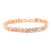 Women's Geometric Alloy And Rhinestone Bracelet With Electroplated Die Cast Crystal Inlay Fashion Jewelry