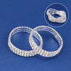 Women's Geometric Alloy Bracelet With Rhinestone Inlay Diamond Cut Style Crystal Fashion Jewelry