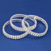 Women's Geometric Alloy Bracelet With Rhinestone Inlay Diamond Cut Style Crystal Fashion Jewelry