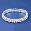 Women's Geometric Alloy Bracelet With Rhinestone Inlay Diamond Cut Style Crystal Fashion Jewelry