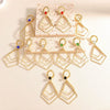 Women's Geometric Alloy Drop Earrings With Stainless Steel Ear Needles Electroplated Exaggerated Fashion Jewelry Wholesale
