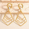 Women's Geometric Alloy Drop Earrings With Stainless Steel Ear Needles Electroplated Exaggerated Fashion Jewelry Wholesale