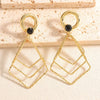 Women's Geometric Alloy Drop Earrings With Stainless Steel Ear Needles Electroplated Exaggerated Fashion Jewelry Wholesale