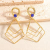 Women's Geometric Alloy Drop Earrings With Stainless Steel Ear Needles Electroplated Exaggerated Fashion Jewelry Wholesale