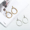Women's Geometric Alloy Ear Pin Earrings Minimalist Statement Fashion Jewelry With Exaggerated Modern Design