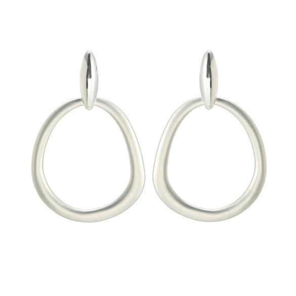 Women's Geometric Alloy Ear Pin Earrings Minimalist Statement Fashion Jewelry With Exaggerated Modern Design