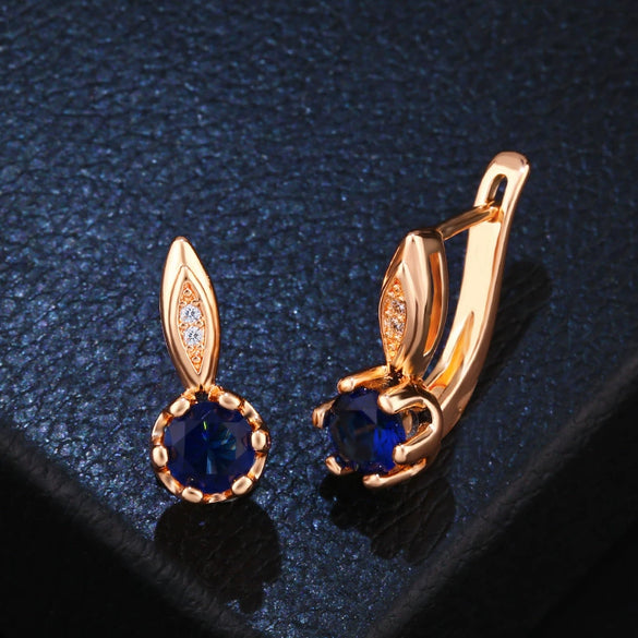Women's Geometric Alloy Earrings With Gold Plated Artificial Gemstone Inlay Simple Delicate Fashion Jewelry