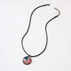 Women's Geometric Alloy Pendant Necklace With Dripping Oil Finish And Rope Chain Fashion Jewelry Wholesale