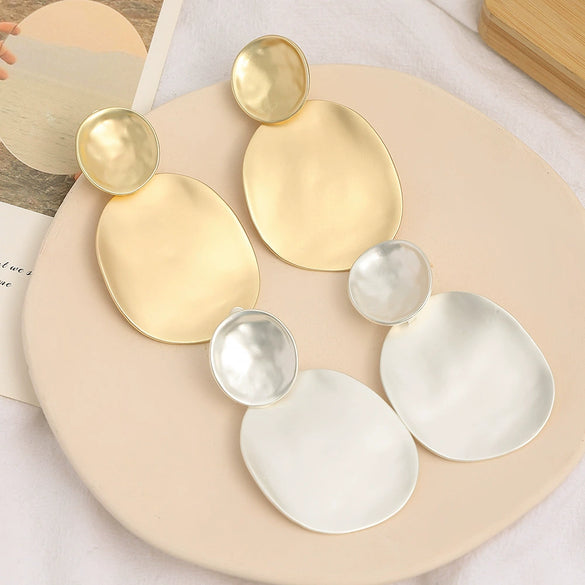 Women's Geometric Alloy Statement Earrings With Exaggerated Fashion Design For Wholesale Jewelry