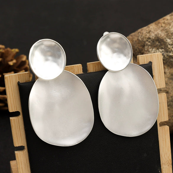 Women's Geometric Alloy Statement Earrings With Exaggerated Fashion Design For Wholesale Jewelry