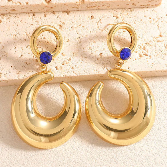 Women's Geometric Alloy Statement Stud Earrings With Electroplated Finish And Stainless Steel Posts Fashion Jewelry Accessories