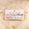 Women's Geometric Alloy Stud Earrings With Steel Posts Electroplated Light Luxury Small Earring Set
