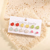 Women's Geometric Alloy Stud Earrings With Steel Posts Electroplated Light Luxury Small Earring Set