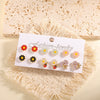 Women's Geometric Alloy Stud Earrings With Steel Posts Electroplated Light Luxury Small Earring Set