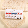 Women's Geometric Alloy Stud Earrings With Steel Posts Electroplated Light Luxury Small Earring Set