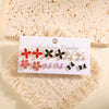 Women's Geometric Alloy Stud Earrings With Steel Posts Electroplated Light Luxury Small Earring Set