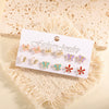 Women's Geometric Alloy Stud Earrings With Steel Posts Electroplated Light Luxury Small Earring Set