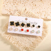 Women's Geometric Alloy Stud Earrings With Steel Posts Electroplated Light Luxury Small Earring Set