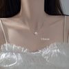 Women's Geometric Artificial Crystal Pendant Necklace With Silver Box Chain And Electroplated Clavicle Chain Design