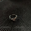Women's Geometric Asymmetrical Liquid Pleated Copper Ring With Electroplated Finish Adjustable Open Band Personality Style