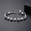 Women's Geometric Beaded Copper Bracelet With Pearl Accents Electroplated Fashion Jewelry Wholesale