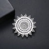 Women's Geometric Brooch Pin With Electroplated Copper Microinlaid Zircon And Imitation Pearl Retro Simple Fashion Corsage
