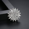 Women's Geometric Brooch Pin With Electroplated Copper Microinlaid Zircon And Imitation Pearl Retro Simple Fashion Corsage