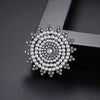 Women's Geometric Brooch Pin With Electroplated Copper Microinlaid Zircon And Imitation Pearl Retro Simple Fashion Corsage