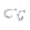Women's Geometric C Shaped Earrings With Silver Needle And Copper Electroplated Fashion Ear Buckles