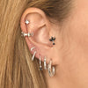 Women's Geometric C Shaped Earrings With Silver Needle And Copper Electroplated Fashion Ear Buckles