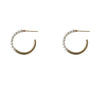 Women's Geometric C Shaped Spliced Pearl Earrings Copper Electroplated Fashion Elegant Ear Jewelry