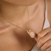 Women's Geometric Cartoon Character Stainless Steel Necklace With Pvd Furnace Vacuum Real Gold Plating