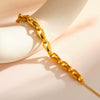 Women's Geometric Chain Bracelet In Stainless Steel With 18K Vacuum Plated Finish Simple Non Fading Fashion Accessory