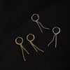 Women's Geometric Chain Earrings In Sterling Silver With Electroplated Finish Fashion Jewelry
