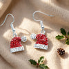 Women's Geometric Christmas Hat Earrings In Zinc Alloy With Stainless Steel Ear Hooks Electroplated Cute Minimalist Festival Jewelry