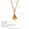 Women's Geometric Christmas Pendant Necklace In Stainless Steel With Vacuum Gold Plating And Lobster Clasp