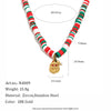 Women's Geometric Christmas Pendant Necklace In Stainless Steel With Vacuum Gold Plating And Lobster Clasp