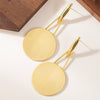 Women's Geometric Circle Earrings Goldplated Alloy Jewelry With Copper Ear Needles Light Luxury Style
