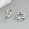 Women's Geometric Circle Earrings In S925 Sterling Silver With Electroplated Light Luxury Style