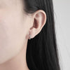 Women's Geometric Circle Earrings In S925 Sterling Silver With Electroplated Light Luxury Style