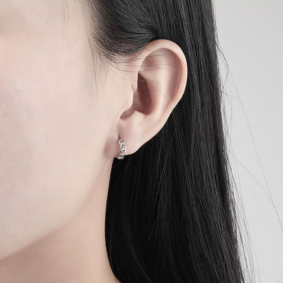 Women's Geometric Circle Earrings In S925 Sterling Silver With Electroplated Light Luxury Style