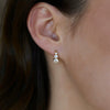Women's Geometric Circle Earrings With Zircon Accents Stainless Steel Pierced Earrings With Colorfast Plated Finish