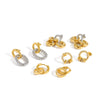 Women's Geometric Circle Hoop Earrings In Stainless Steel With 18K Gold Finish Vacuum Electroplated Non Fading High End Style