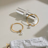 Women's Geometric Circle Imitation Pearl Drop Earrings With Stainless Steel Posts And Vacuum Gold Plating Minimalist Jewelry