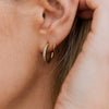 Women's Geometric Circle Stainless Steel Electroplated Earrings