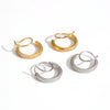 Women's Geometric Circle Stainless Steel Electroplated Earrings